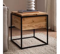 Table basse avec espace de rangement petite table d'appoint en bois massif plateau table de salon