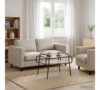 Table basse avec étagère avec stockage Bois d'ingénierie moderne salon vidaXL vi