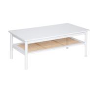 Table Basse Avec Étagère "Cabras" 109cm Blanc