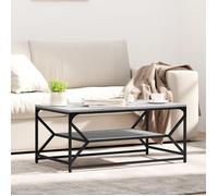 vidaXL Table basse Sonoma Grise rectangulaire avec étagère 90 x 50 x 40 cm Bois d'ingénierie