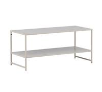 Table Basse Avec Étagère "Staal" 102cm Beige