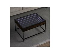 Table Basse avec LED Infini Table d'Appoint Bout de Canapé Intérieur vidaXL