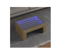 Table Basse avec LED Infini Table d'Appoint Bout de Canapé Intérieur vidaXL