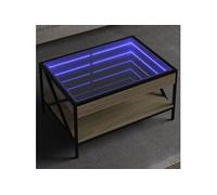 vidaXL Table basse avec Infinity-LED - Chêne Sonoma - 70 x 50 x 38 cm