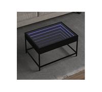 Vidaxl Table Basse Avec Led Infini Noir 70x50x41 Cm Noir