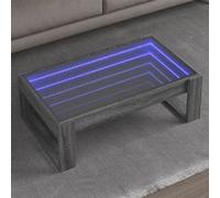 vidaXL Table Basse avec LED Infini Sonoma Gris 90x53x30 cm