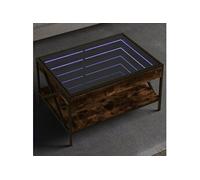 Table Basse avec LED Infini Table d'Appoint Bout de Canapé Intérieur vidaXL