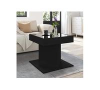 vidaXL Table basse avec LED – Bois d'ingénierie noir 50x50x45 cm
