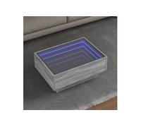 Table basse avec LED sonoma gris 70x50x30 cm bois d ingénierie Gris G