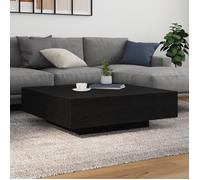 Table basse avec lumières LED Chêne noir 100x100x31 cm