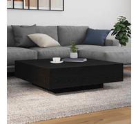 vidaXL Table basse Bois ancien 100x100x31 cm Bois d'ingénierie, LED intégrées, industrielle