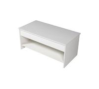 Happy Garden Table basse Hedda à plateau relevable en bois avec rangement Blanche