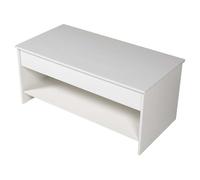 Happy Garden Table basse Hedda à plateau relevable en bois avec rangement Blanche