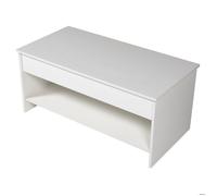 Happy Garden Table Basse Moderne avec Plateau relevable Blanche Hedda. Table de Salon en Bois avec Rangement. Table rectangulaire avec étagère.