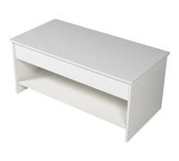 Happy Garden Table basse Hedda à plateau relevable en bois avec rangement Blanche