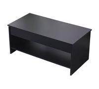Happy Garden – Table basse Hedda – plateau relevable moderne en bois avec rangement – noire