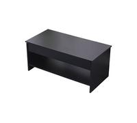 Happy Garden – Table basse Hedda – plateau relevable moderne en bois avec rangement – noire