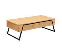 Table basse avec plateau relevable placage chêne - Naturel - EBENORA