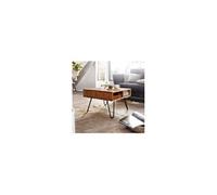 Table basse avec rangement 60 cm en acacia massif