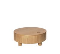 Table Basse avec Rangement Olles Ø80 Chêne Naturel