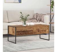 Table basse avec tiroir avec stockage Bois d'ingénierie industrielle vidaXL vida