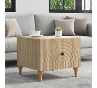 vidaXL Table basse Chêne fumé avec tiroir Bois d'ingénierie 49 x 50 x 40 cm Vintage