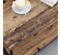 Table basse avec tiroir en bois recyclé 100 x 51 x 45 cm avec 2 tiroirs et étagère - Table de salon élégante avec espace de rangement pratique pour les installations modernes, tables et tables basses