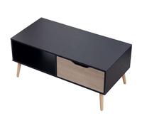 Happy Garden Table basse FREJA style scandinave avec tiroir noire