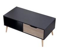 Happy Garden Table basse FREJA style scandinave avec tiroir noire
