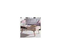 Table basse avec tiroir traversant 95x50x42 cm en manguier naturel