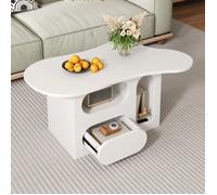 Table basse avec tiroirs, table basse en forme de nuage avec compartiments de rangement ouverts, matériaux de haute qualité. 97 *