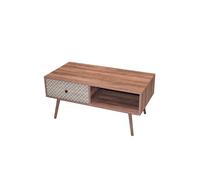 - Table basse Baobab en MDF 1 tiroirs et 1 niche ouverte - L.100 cm x H.45,5 cm - Marron - Baobab