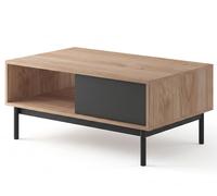 Table Basse Basic Feldmann-Wohnen Jackson Chêne Graphite 104x68x47cm
