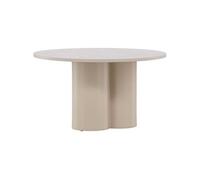 Olivia table basse Ø80cm beige.