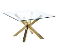 Table basse - BELIANI - STARLIGHT - Carré - Doré - Verre et métal