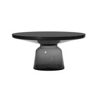 Table basse Bell Coffee Table acier H 36cm/Ø 75cm/glass base HxØ 25x32cm