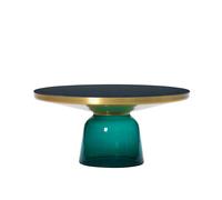Table basse Bell Coffee Table laiton H 36cm/Ø 75cm/glass base HxØ 25x32cm