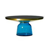 Table basse Bell Coffee Table laiton H 36cm/Ø 75cm/glass base HxØ 25x32cm