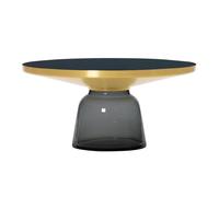 Table basse Bell Coffee Table laiton H 36cm/Ø 75cm/glass base HxØ 25x32cm