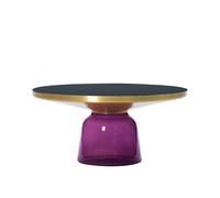 Table basse Bell Coffee Table laiton H 36cm/Ø 75cm/glass base HxØ 25x32cm