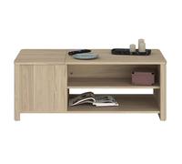 Table basse BETTY rectangulaire - En panneau de particules revêtu papier - Décor chêne - Classique - L110 x H42 x P60 cm