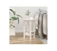 Table basse Blanc Ø 40x60 cm Bois massif de pin822358