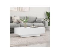 vidaXL Table basse 100x49,5x31 cm – Bois d'ingénierie Blanc – Modèle 833889