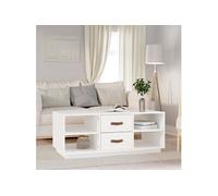 Table Basse Noir 100x50x41 cm Bois Massif de Pin Table d'Appoint Salon vidaXL