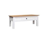 vidaXL Pin Massif Table Basse Table d'Appoint Table de Salon Bout de Canapé avec 1 Tiroir Table de Canapé Maison Intérieur 282684