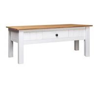 vidaXL Pin Massif Table Basse Table d'Appoint Table de Salon Bout de Canapé avec 1 Tiroir Table de Canapé Maison Intérieur 282684