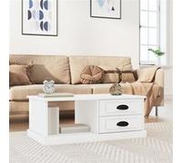 vidaXL Table basse 816240 – blanc 90x50x35 cm, bois d'ingénierie