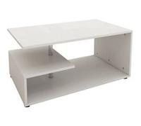 Table basse blanc moderne table d'appoint avec espace de rangement ML-DESIGN Blanc G