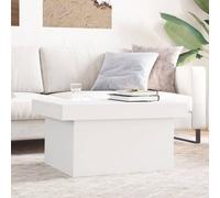 Table basse blanche 100x55x40 cm en bois composite