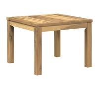 Table basse blanche 50 x 48,5 x 36 cm en bois d'acacia massif | Bois d'acacia massif, forme rectangulaire, utilisation intérieure et extérieure, multifonctionnel, facile à nettoyer